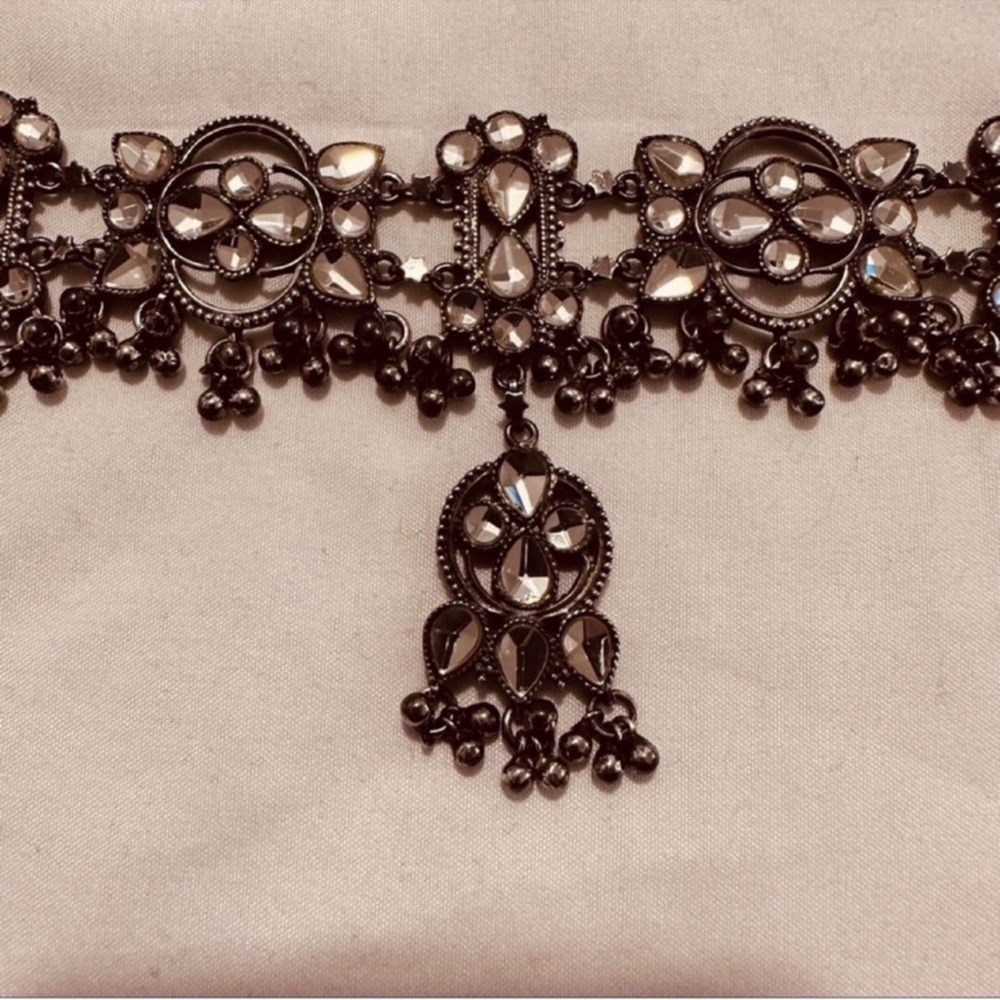 Kundan Silver Necklace - Picture 4 of 9